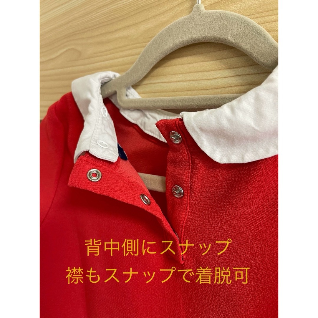 海外購入品　襟付きすそプリーツワンピース キッズ/ベビー/マタニティのキッズ服女の子用(90cm~)(ワンピース)の商品写真