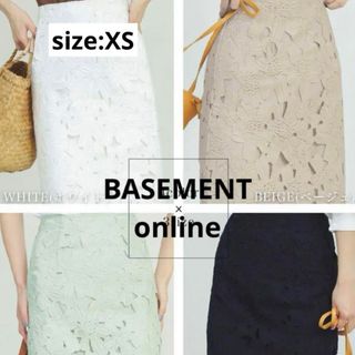 ベースメント(BASEMENT)の人気完売品 フラワーレースタイトスカート BASEMENT ベースメント(ロングスカート)