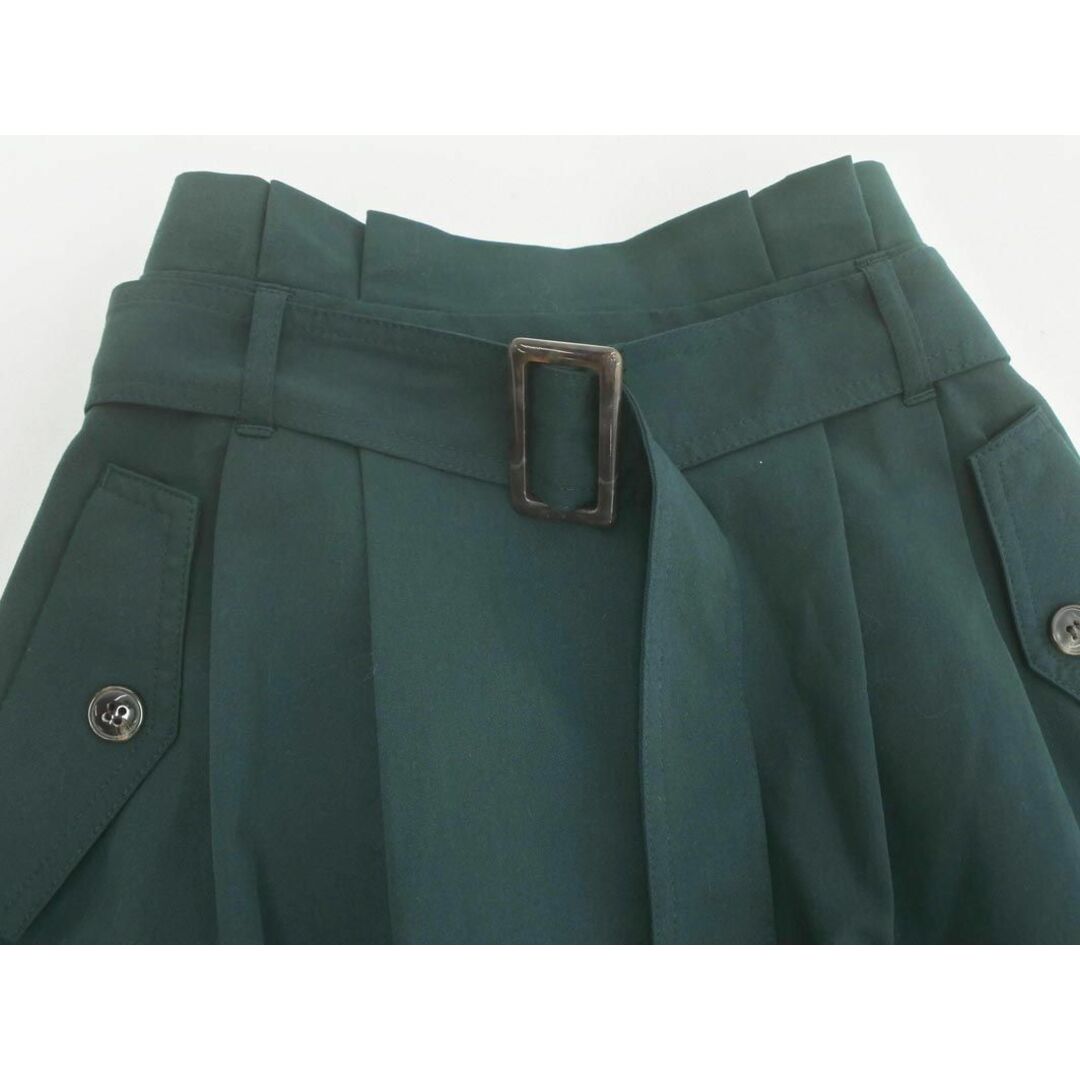 MAJESTIC LEGON(マジェスティックレゴン)のMAJESTIC LEGON マジェスティックレゴン ベルト付き スカート sizeS/緑 ■■ レディース レディースのスカート(ロングスカート)の商品写真