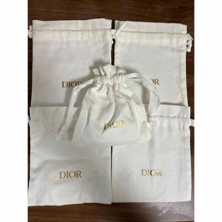 クリスチャンディオール(Christian Dior)のディオール　巾着 ポーチ ノベルティ 非売品　5枚セット(ポーチ)