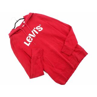 リーバイス(Levi's)のLEVI'S リーバイス ロゴ プリント プルオーバー パーカー sizeM/赤 ◇■ メンズ(パーカー)