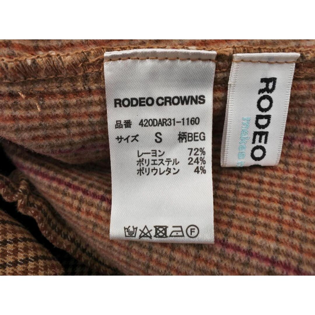 RODEO CROWNS(ロデオクラウンズ)のRODEO CROWNS ロデオクラウンズ 裏起毛 チェック スキニー パンツ sizeS/茶 ◇■ レディース レディースのパンツ(スキニーパンツ)の商品写真