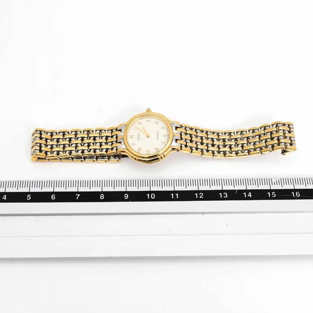 SEIKO(セイコー)の《美品》SEIKO Exceline 腕時計 アイボリー ドレスウォッチ o レディースのファッション小物(腕時計)の商品写真