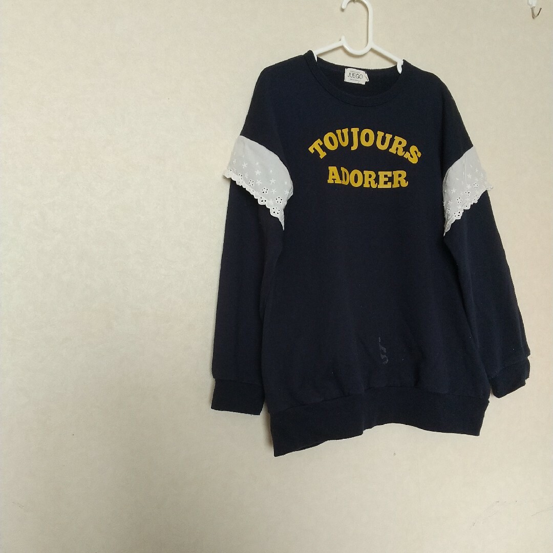 juego　ジュエゴ　トレーナー　140　ワケ有り キッズ/ベビー/マタニティのキッズ服女の子用(90cm~)(Tシャツ/カットソー)の商品写真