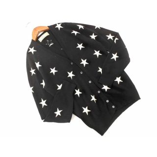 シップス(SHIPS)のSHIPS by Glenmac シップス バイ グレンマック カシミヤ100% 星柄 カーディガン size38/黒 ◇■ レディース(カーディガン)