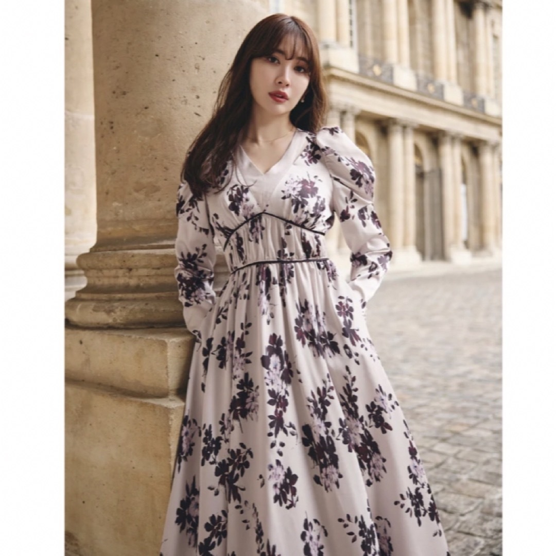 herlipto Muse Floral Cut-Out Dress ハンガー有 レディースのワンピース(ロングワンピース/マキシワンピース)の商品写真