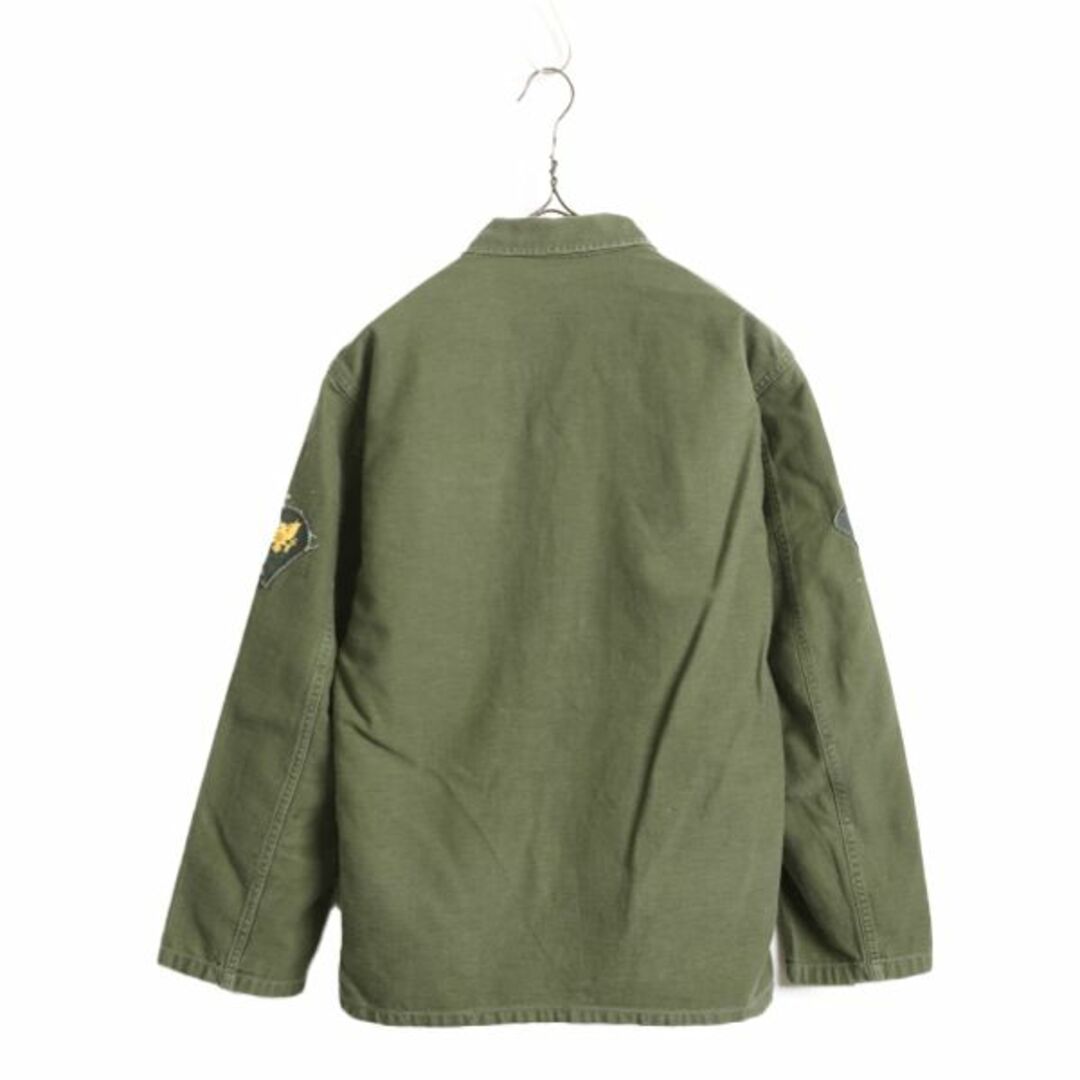 50s 米軍実物 US ARMY コットン サテン ユーティリティ シャツ SMALL