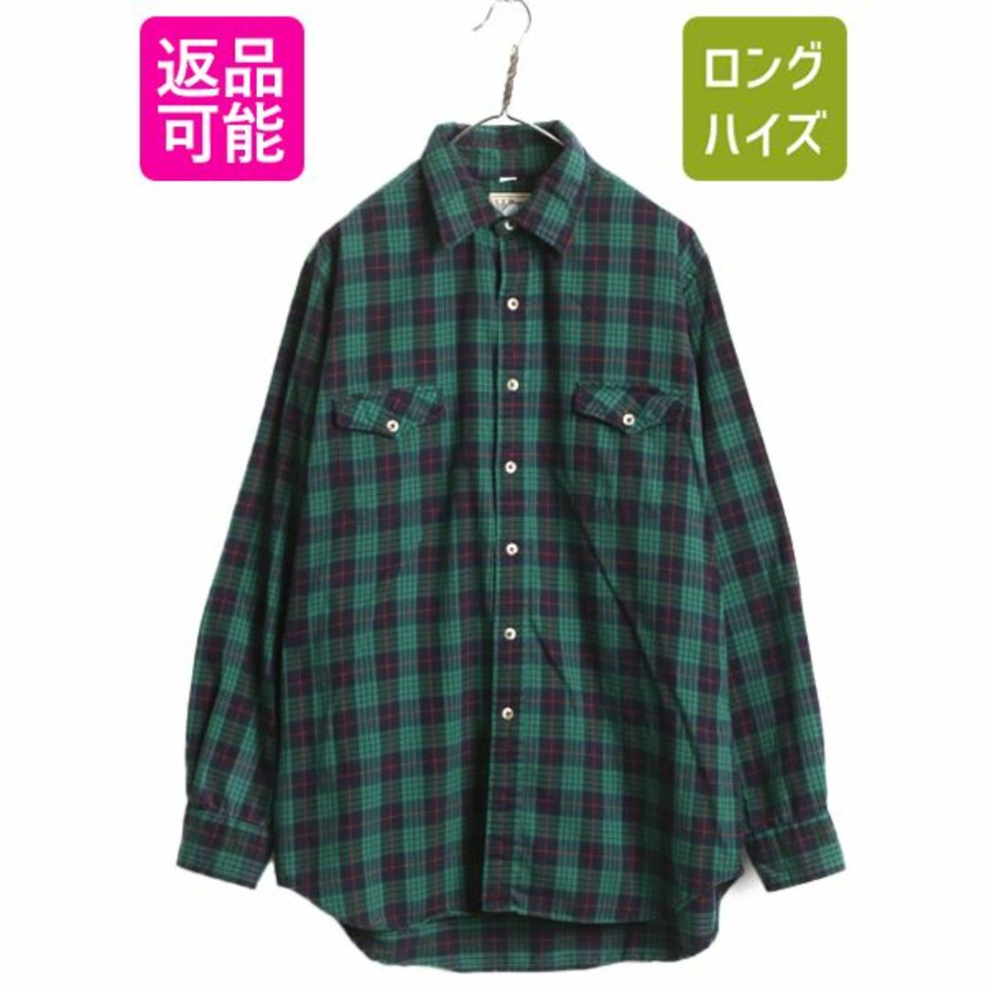 【日本産】 80s - L.L.Bean USA製 チェック タータン エルエルビーン 男性用