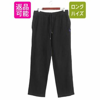 ラルフローレン(Ralph Lauren)のポロ ラルフローレン リブ編み コットン ジャージ パンツ メンズ XL / 古着 POLO スウェット ニット イージー ストレッチ ポケット付き 黒(その他)