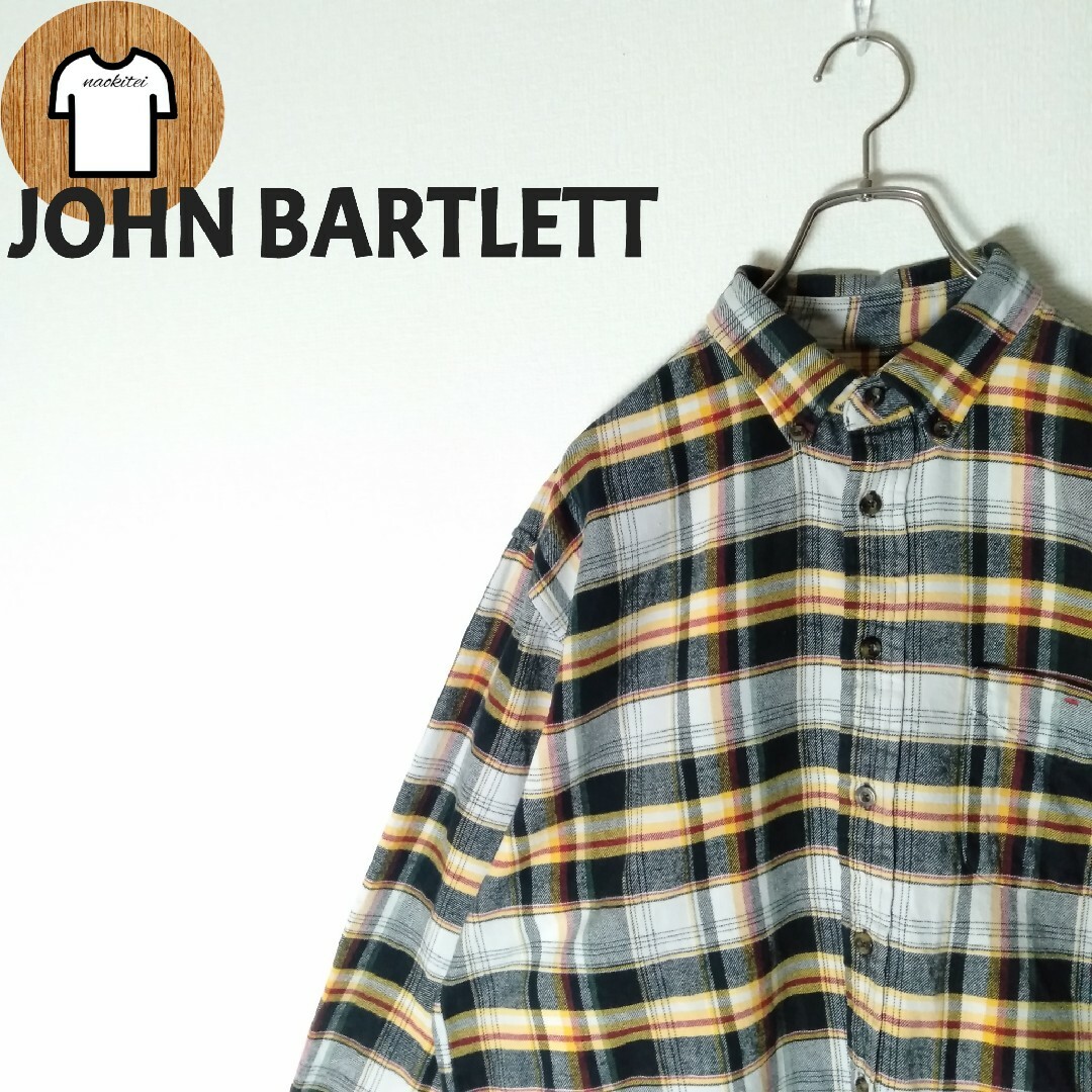 【JOHN BARTLETT コットンシャツ チェック ボタンダウン A669 メンズのトップス(シャツ)の商品写真