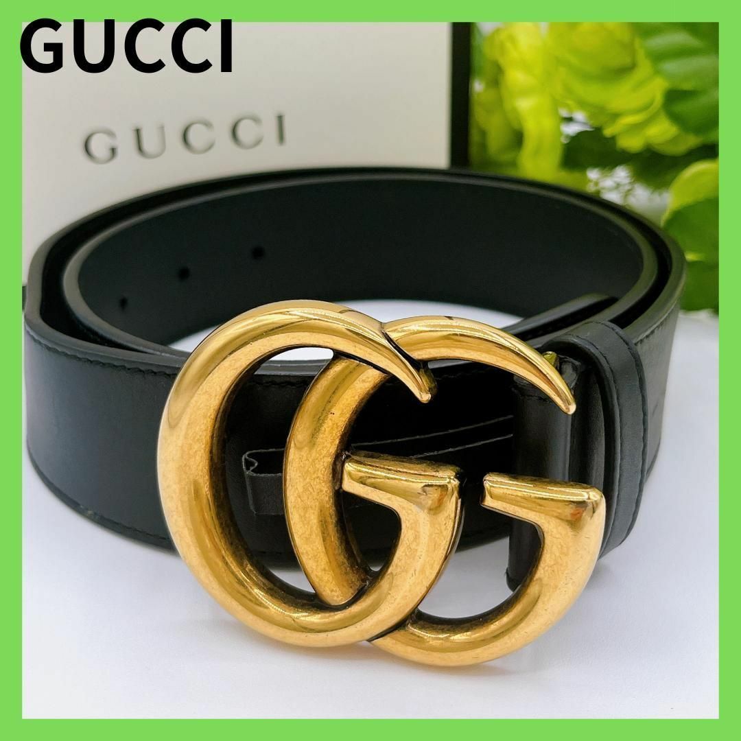 Gucci(グッチ)のグッチ 400593 GGマーモント ベルト 80 メンズ メンズのアクセサリー(その他)の商品写真