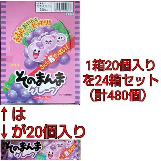 コリス そのまんまグレープ フーセンガム 1箱20個入りを24箱計480個セット(菓子/デザート)