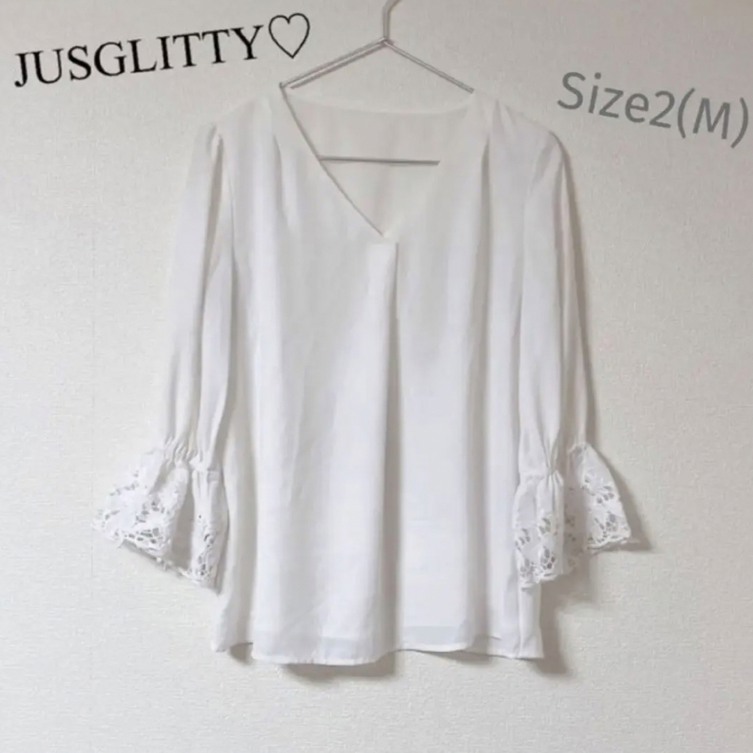 JUSGLITTY(ジャスグリッティー)のジャスグリッティー♡レース♡ブラウス♡アプワイザーリッシェ レディースのトップス(シャツ/ブラウス(長袖/七分))の商品写真