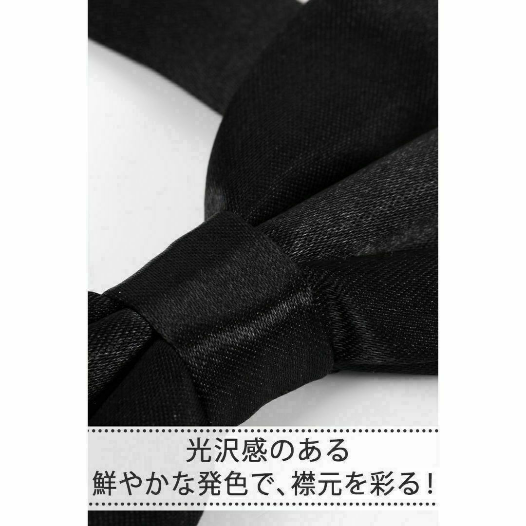 蝶ネクタイ メンズ レディース ボウタイ 無地 光沢 簡単着脱 ブラック メンズのファッション小物(ネクタイ)の商品写真