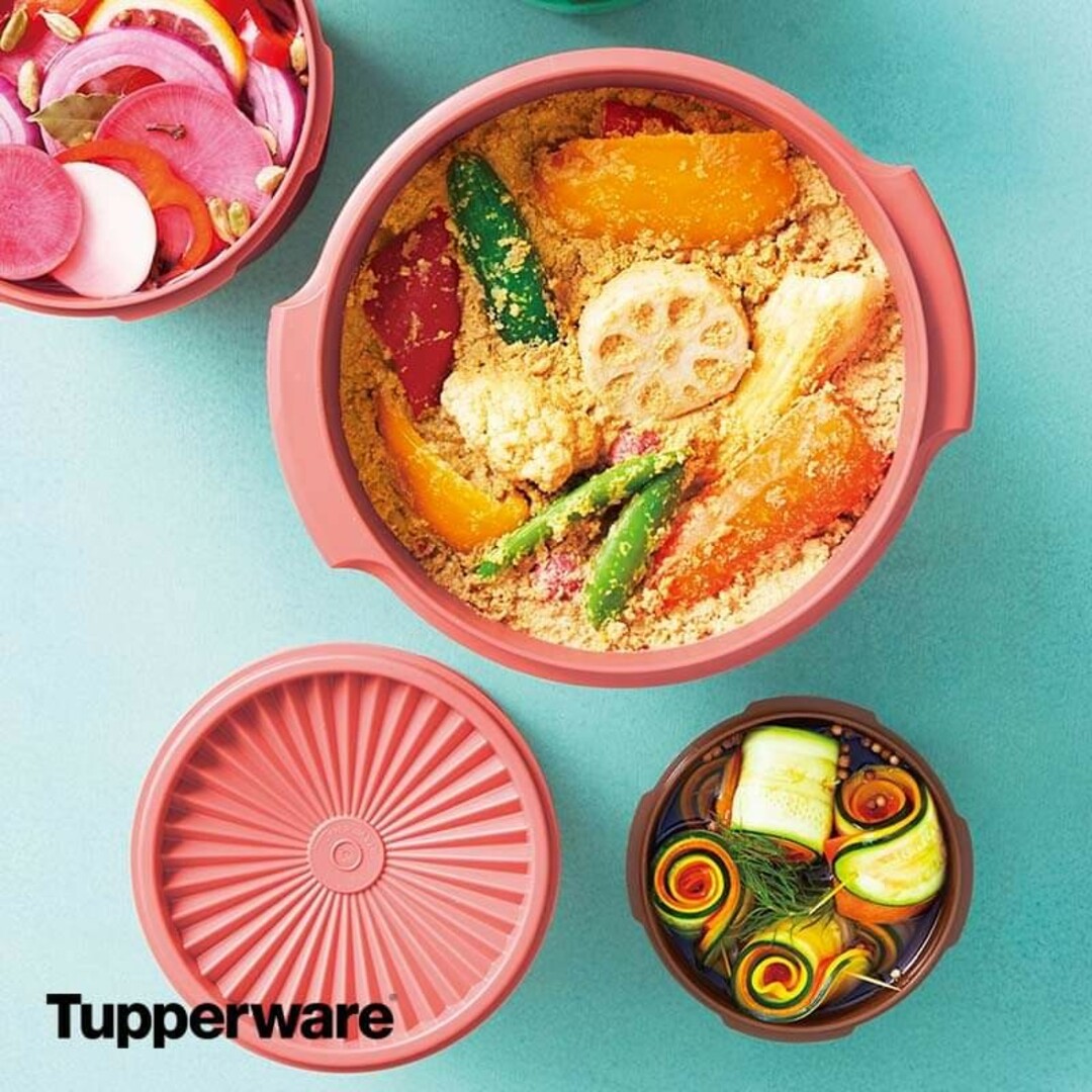 TupperwareBrands(タッパーウェア)のTupperwareマキシデコレーター（ソフトシルク）2個セット インテリア/住まい/日用品のキッチン/食器(容器)の商品写真