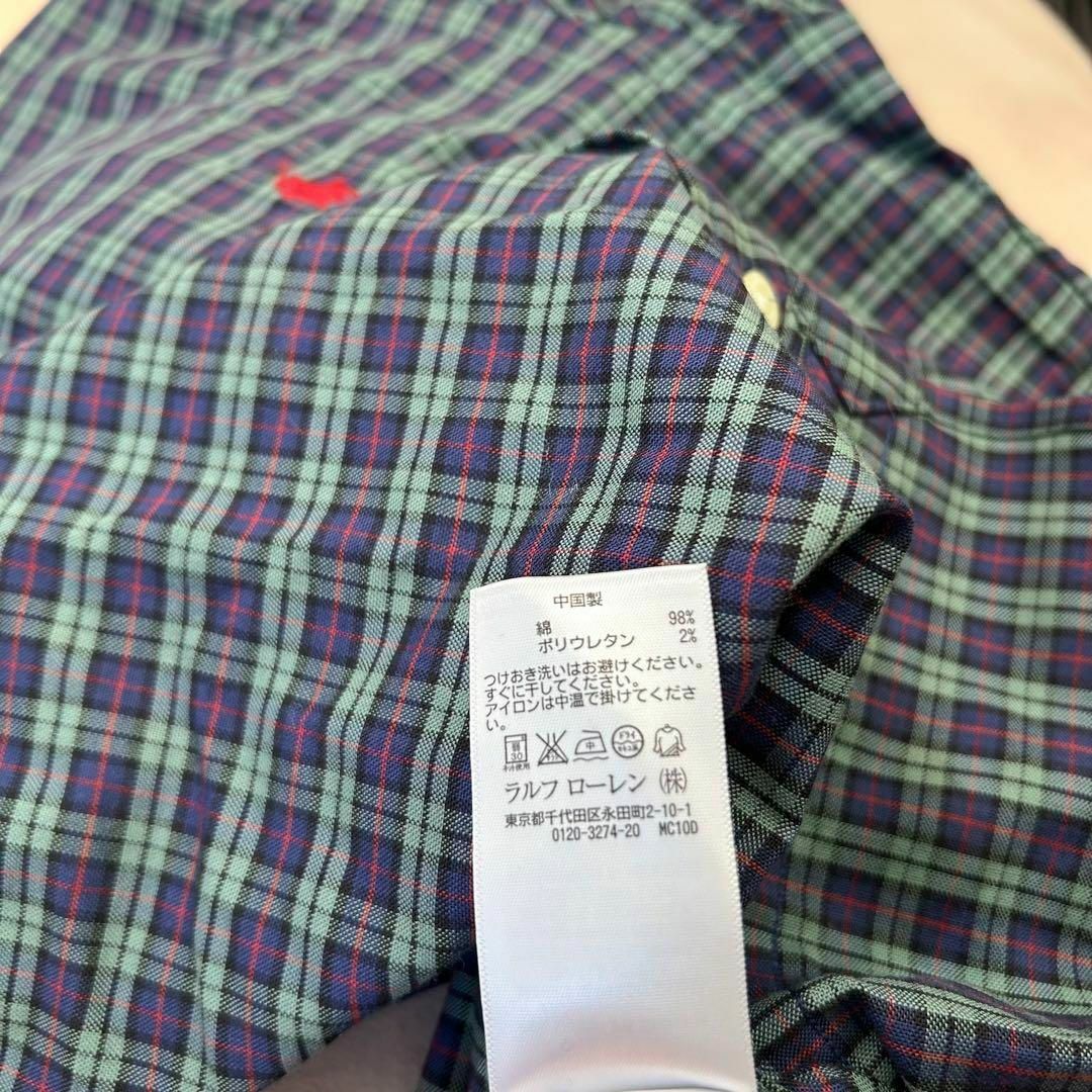 POLO RALPH LAUREN(ポロラルフローレン)の新品タグ付き ラルフローレン タータンチェックBDシャツ グリーン メンズのトップス(Tシャツ/カットソー(七分/長袖))の商品写真