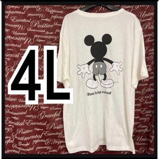 ディズニー(Disney)の4L·バックミッキーTシャツ新品/MCZb-309(Tシャツ/カットソー(半袖/袖なし))