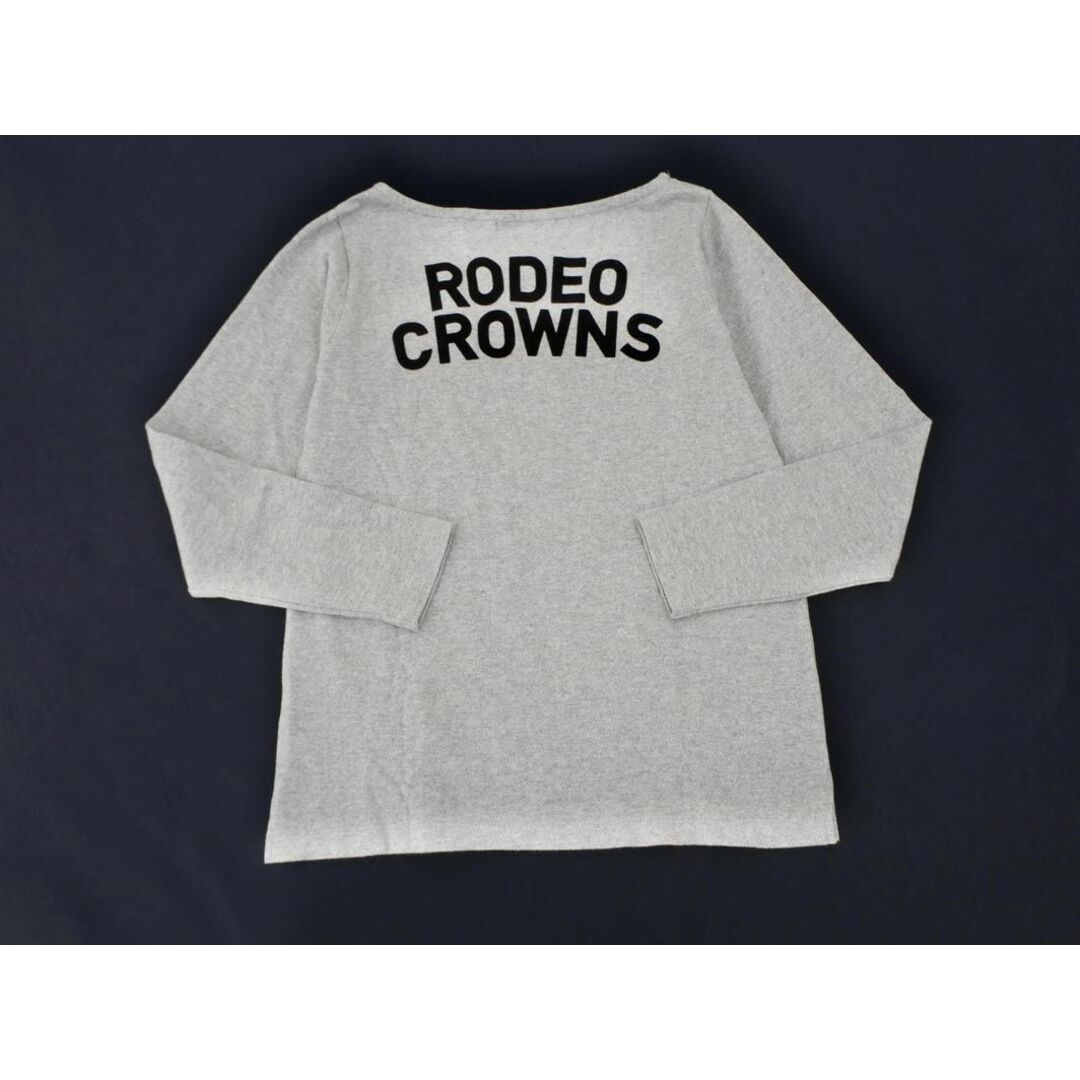 RODEO CROWNS(ロデオクラウンズ)のRCWB ロデオクラウンズワイドボール バック フロッキープリント カットソー sizeS/グレー ◇■ レディース レディースのトップス(カットソー(長袖/七分))の商品写真