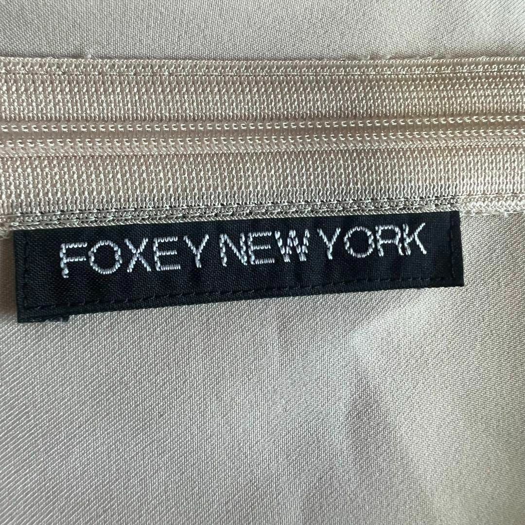 FOXEY NEW YORK(フォクシーニューヨーク)の【良品】FOXEY NEW YORK フレアワンピース 膝丈 ベージュ レディースのワンピース(ひざ丈ワンピース)の商品写真