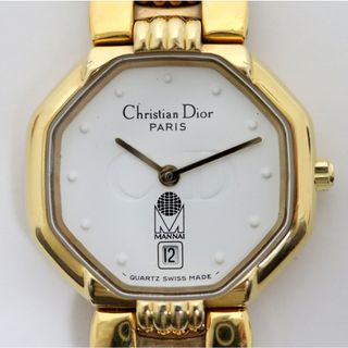 クリスチャンディオール(Christian Dior)の【Christian Dior】クリスチャンディオール オクタゴン 腕時計 GP×白文字盤 D48-153 /ok04392ar(腕時計)