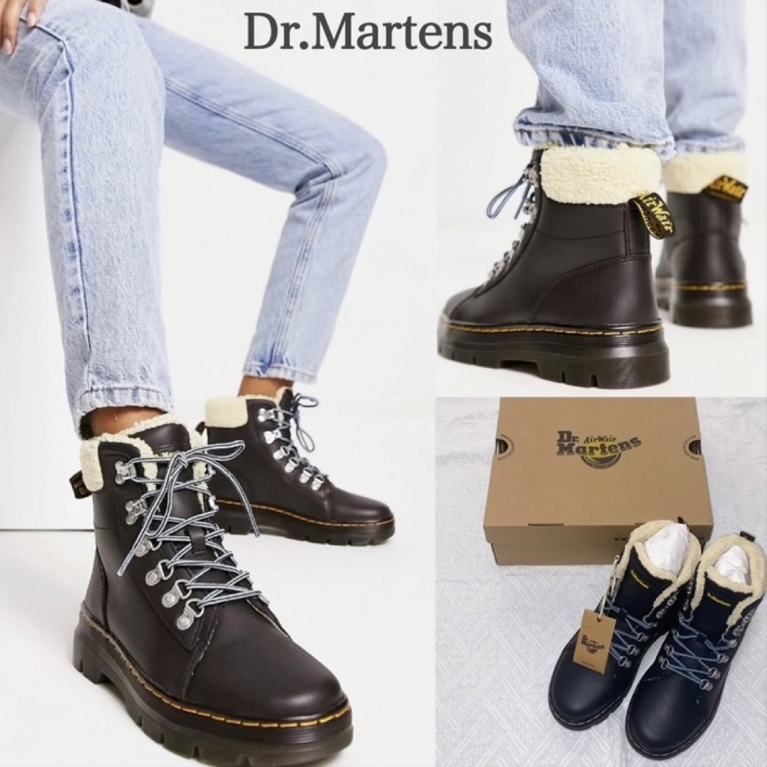 Dr.Martens(ドクターマーチン)の【新品 US6】Dr.Martens ファー付きブーツ レディースの靴/シューズ(ブーツ)の商品写真