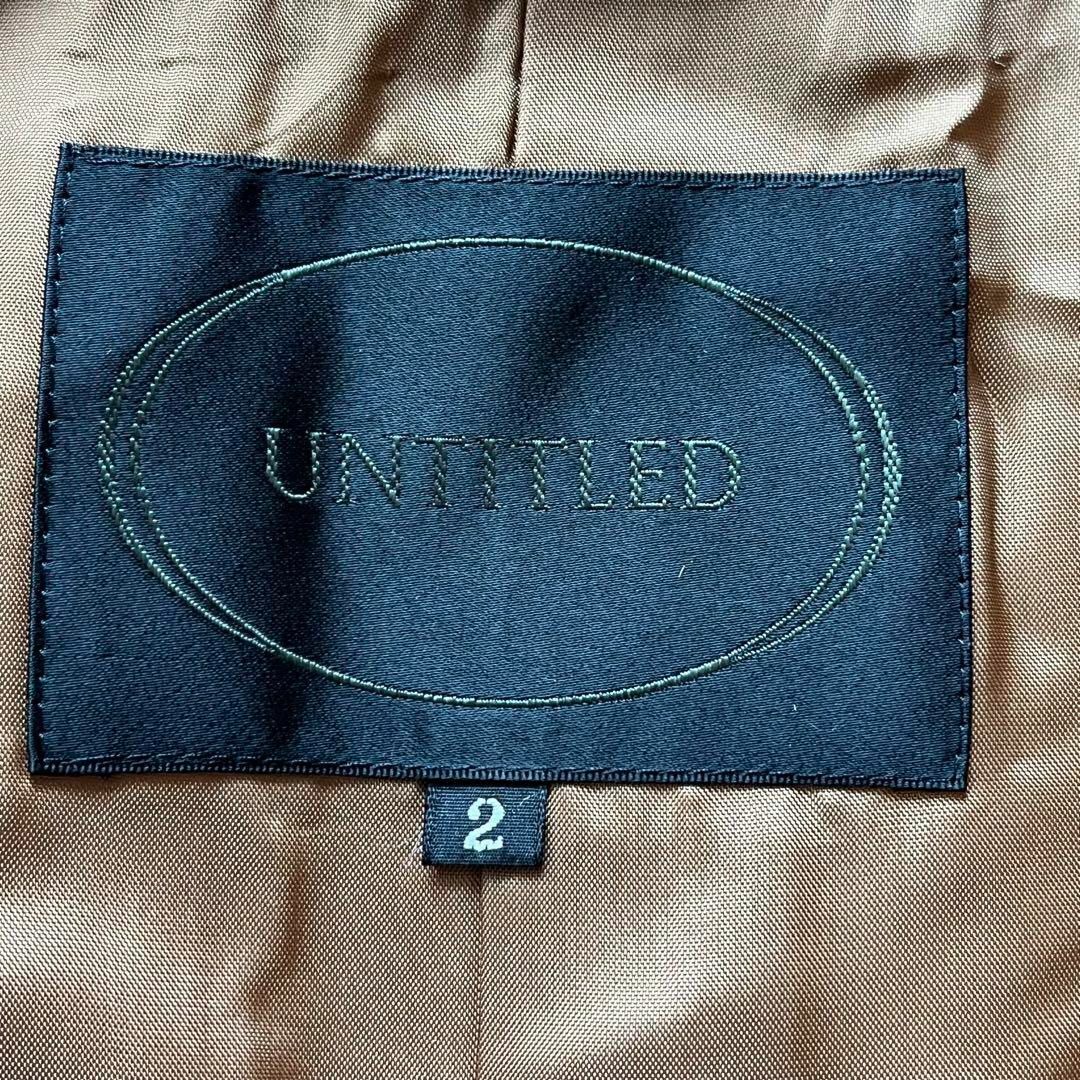 UNTITLED(アンタイトル)のUNTITLED ノーカラーコート ウールカシミヤ混 ベージュ 2 ロング丈 M レディースのジャケット/アウター(ノーカラージャケット)の商品写真
