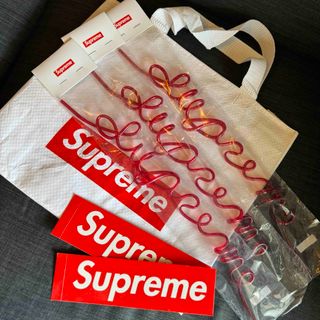 Supreme - supreme ストロー＆ステッカー＆ショッパーセット