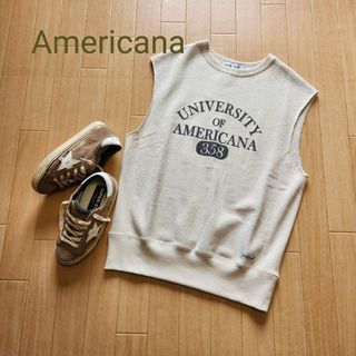 アメリカーナ(AMERICANA)の【新品】アメリカーナ　ジーンズファクトリー　ノースリーブ　スウェット(Tシャツ(半袖/袖なし))