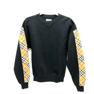 バーバリー(BURBERRY)のバーバリー BURBERRY トレーナー 8008215 チェック 長袖 スウェット コットン ブラック(トレーナー/スウェット)