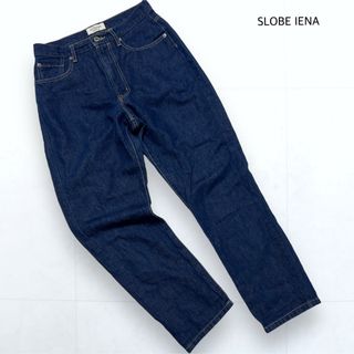 スローブイエナ(SLOBE IENA)のスローブイエナ LE DENIM リネン混 テーパード デニムパンツ 38(デニム/ジーンズ)