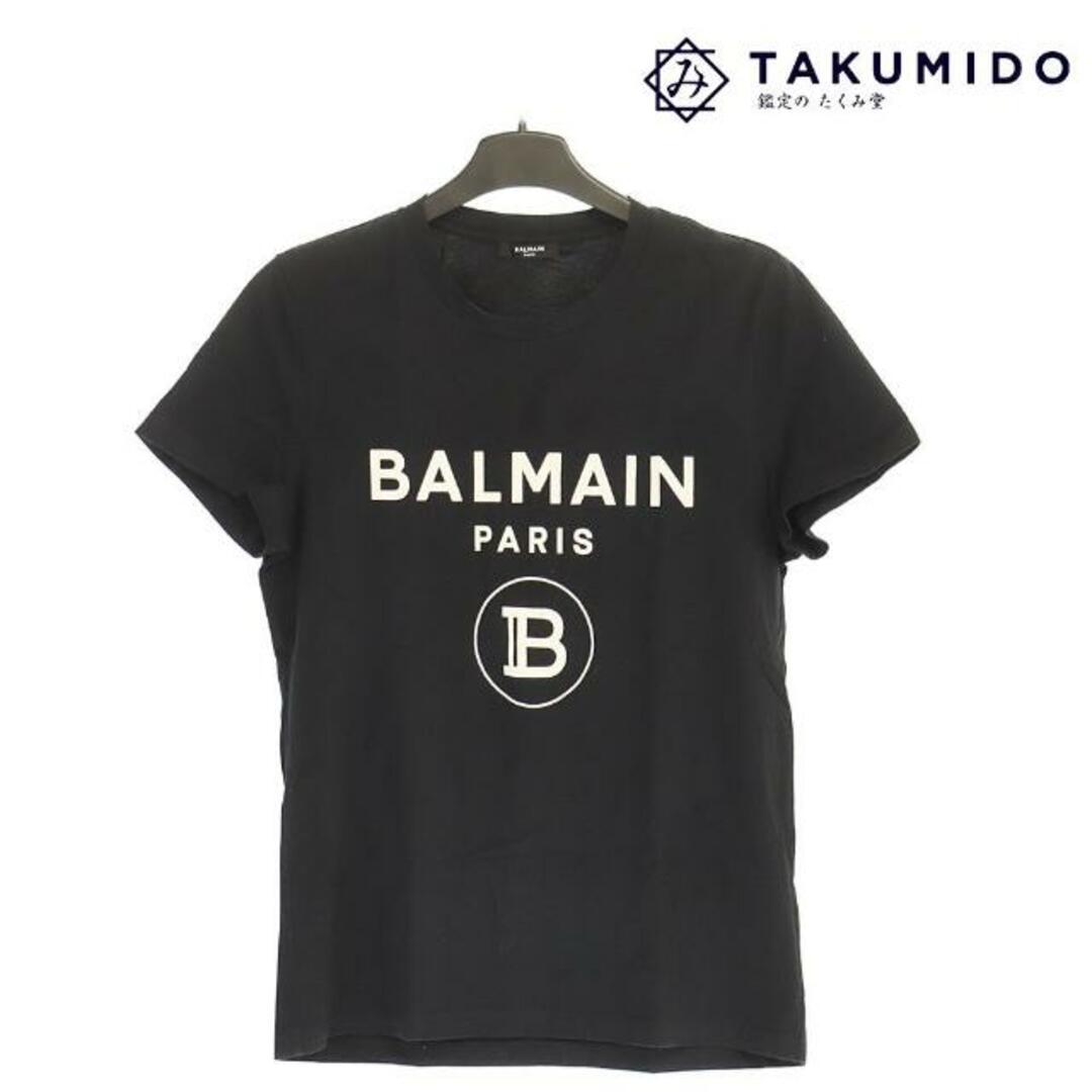 BALMAIN(バルマン)のバルマン Tシャツ ロゴ サイズL 中古 ブラック コットン100％ メンズ BALMAIN 【中古】 | ブランド ファッション トップス  カジュアル 男性 黒 シンプル ABランク メンズのトップス(Tシャツ/カットソー(半袖/袖なし))の商品写真