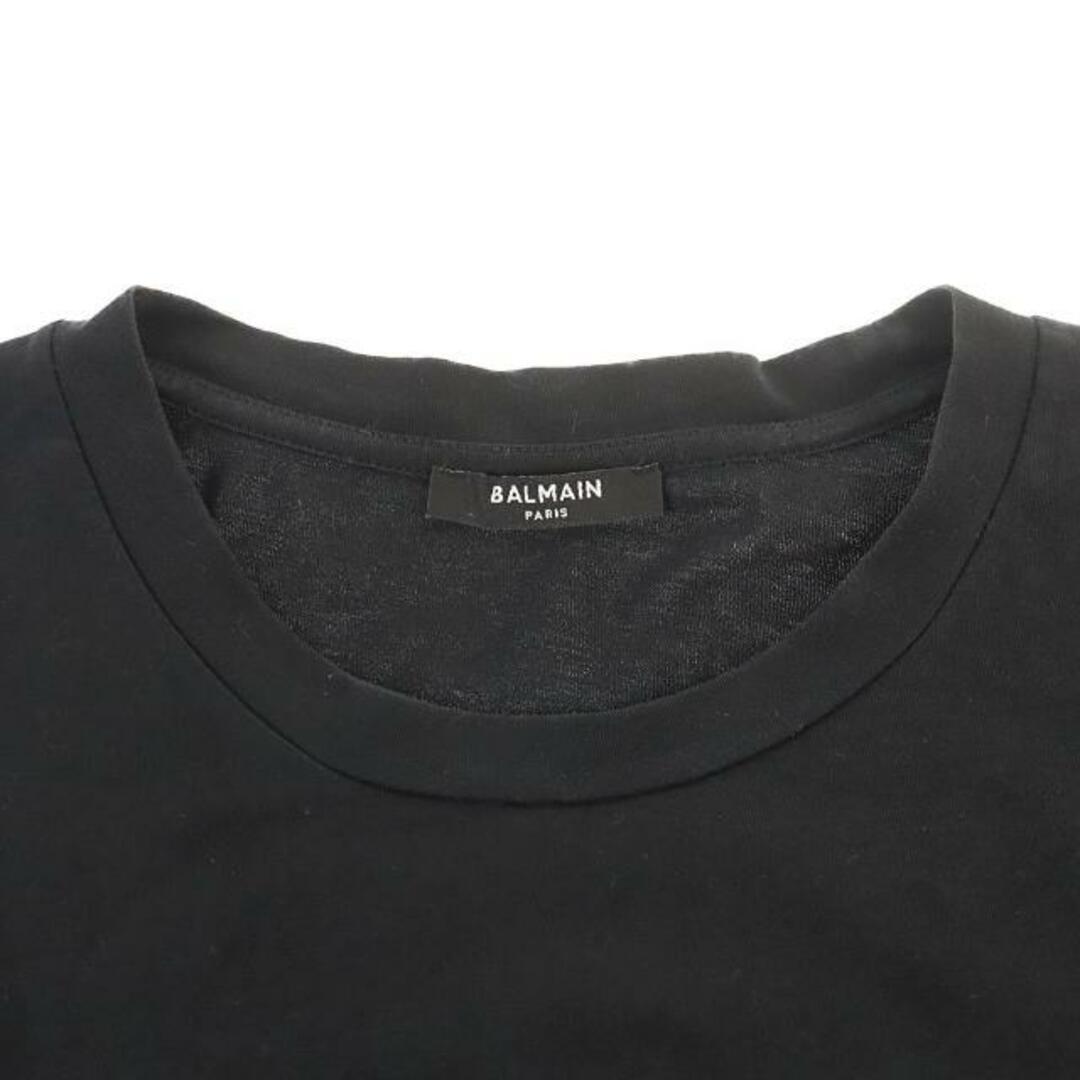 BALMAIN(バルマン)のバルマン Tシャツ ロゴ サイズL 中古 ブラック コットン100％ メンズ BALMAIN 【中古】 | ブランド ファッション トップス  カジュアル 男性 黒 シンプル ABランク メンズのトップス(Tシャツ/カットソー(半袖/袖なし))の商品写真