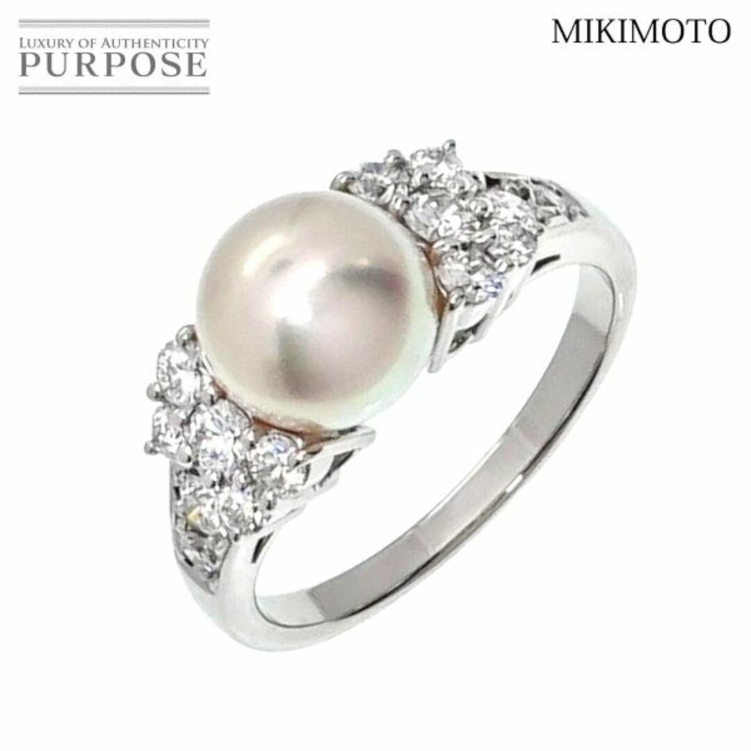 MIKIMOTO(ミキモト)のミキモト MIKIMOTO 14.5号 リング アコヤ真珠 8.6mm ダイヤ Pt プラチナ パール 指輪 VLP 90208593 レディースのアクセサリー(リング(指輪))の商品写真