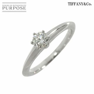 ティファニー(Tiffany & Co.)のティファニー TIFFANY&CO. ソリティア ダイヤ 0.28ct I/VVS2/3EX 8号 リング Pt プラチナ【鑑定書付き】VLP 90218600(リング(指輪))