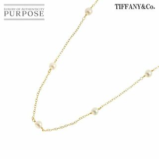 ティファニー(Tiffany & Co.)のティファニー TIFFANY&Co. アコヤ真珠 5.5-5.4mm ネックレス 44cm K18 YG イエローゴールド 750 VLP 90219595(ネックレス)