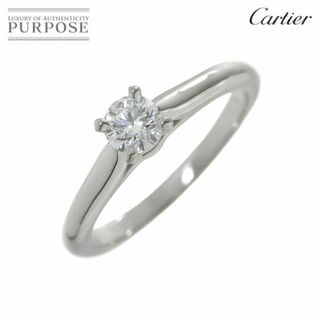 カルティエ(Cartier)のカルティエ Cartier ソリテール ダイヤ 0.23ct D/VVS2/3EX #46 リング Pt 指輪【証明書・鑑定書付き】VLP 90219734(リング(指輪))