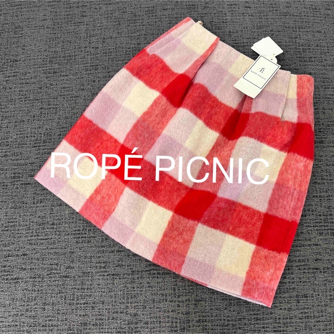 Rope' Picnic(ロペピクニック)の【新品】 ロペピクニック　チェック柄スカート　ミニスカート　S 赤　白 レディースのスカート(ミニスカート)の商品写真