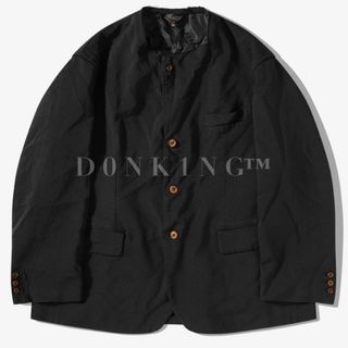 ブラックコムデギャルソン(BLACK COMME des GARCONS)のブラックコムデギャルソン 新作 襟カットオフ 縮絨 オーバーサイズ ジャケット(テーラードジャケット)