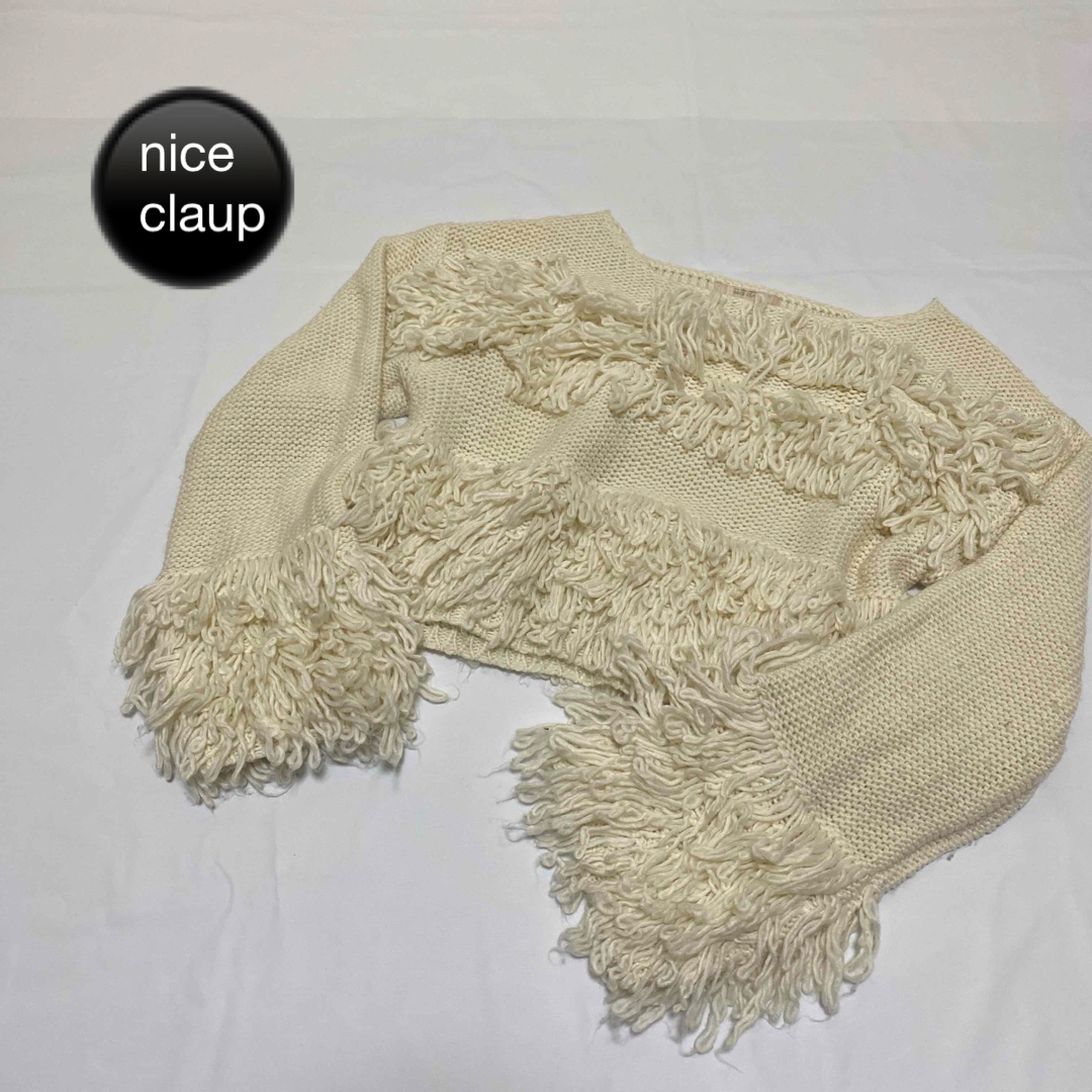 NICE CLAUP(ナイスクラップ)のnice claup ショート丈ニット レディースのトップス(ニット/セーター)の商品写真