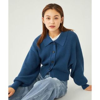 ユナイテッドアローズグリーンレーベルリラクシング(UNITED ARROWS green label relaxing)のクロップド カーディガン ｰウォッシャブル-(カーディガン)