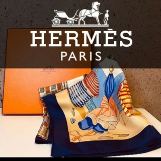 Hermes - ☆クリーニング済み☆エルメス リボン柄 カレ45 スカーフ 