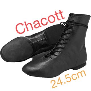 チャコット(CHACOTT)のお値下げ　チャコット　JAZZシューズ　ハイカット　本革　ダンスシューズ(ダンス/バレエ)