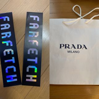 プラダ(PRADA)のprada プラダ ショッパー マチあり FARFETCHノベルティシール2枚(ショップ袋)