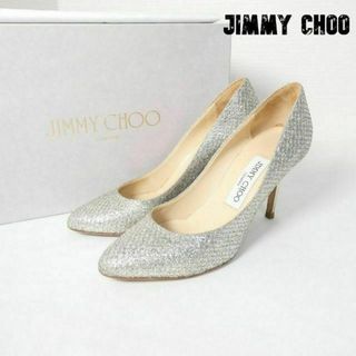 JIMMY CHOO - 美品 JIMMY CHOO グリッター ラウンドトゥ ハイヒール パンプス