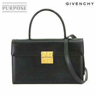 ジバンシィ(GIVENCHY)の新品同様 ジバンシー GIVENCHY 2way ハンド ショルダー バッグ レザー ブラック ゴールド 金具 Hand Bag VLP 90222647(ハンドバッグ)