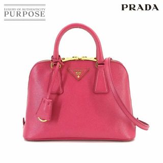 プラダ(PRADA)のプラダ PRADA サフィアーノ 2way ハンド ショルダー バッグ レザー フューシャ ピンク BL0838 VLP 90225237(ハンドバッグ)