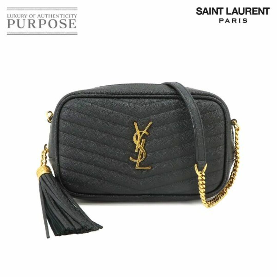 Saint Laurent(サンローラン)の新品同様 サンローラン パリ SAINT LAURENT PARIS ルー ミニ チェーン ショルダー バッグ レザー ブラック 612579 VLP 90225249 レディースのバッグ(ショルダーバッグ)の商品写真