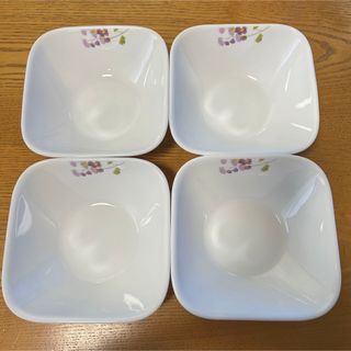 コレール(CORELLE)のコレール　バイオレットミスト　スクエア中ボウル　4枚セット(食器)