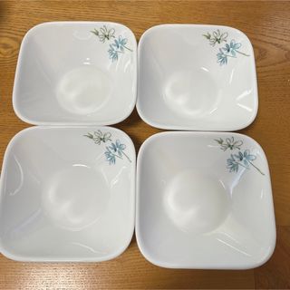 コレール(CORELLE)のコレール　フェアリーフローラ　スクエア中ボウル　4枚セット(食器)