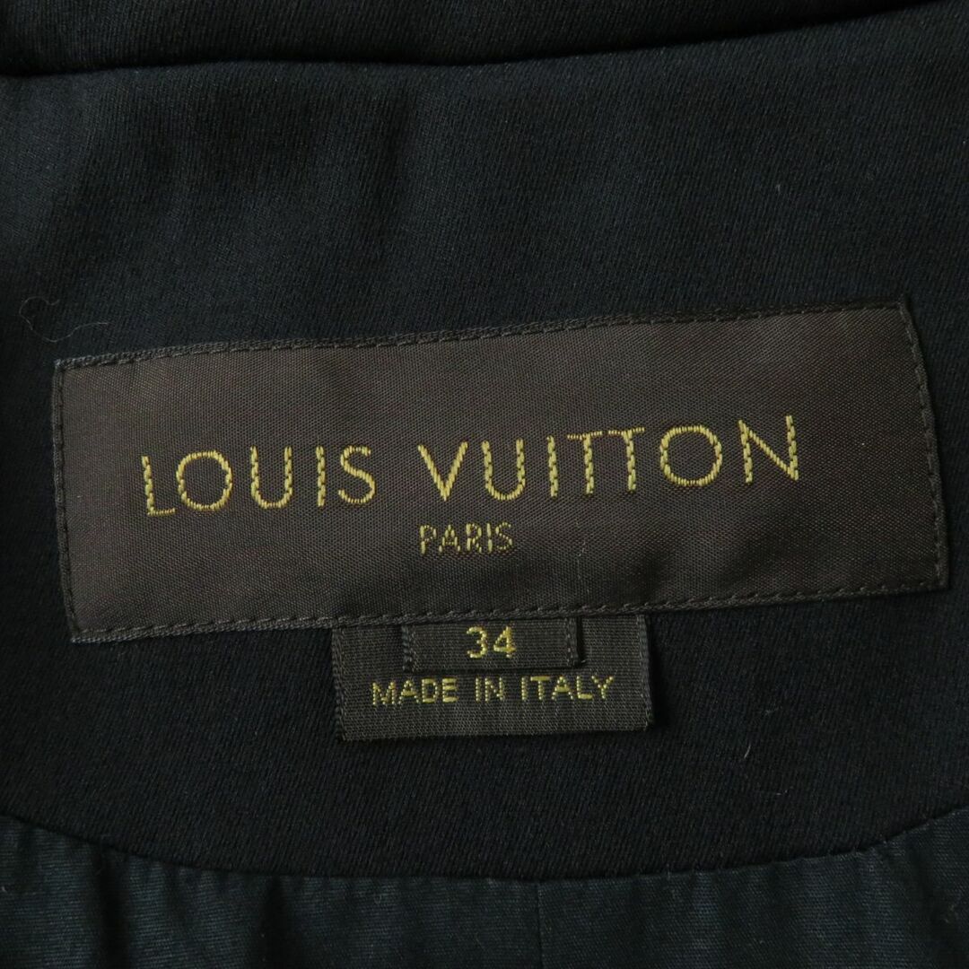 LOUIS VUITTON(ルイヴィトン)の極美品☆正規品 LOUIS VUITTON ルイヴィトン LVロゴボタン付 比翼仕立て ダウンコート ブラック 黒 34 レディース イタリア製 シンプル◎ レディースのジャケット/アウター(ダウンコート)の商品写真